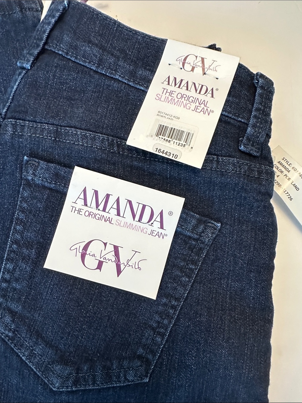 Gloria Vanderbilt Amanda Slimming Jean Jeggings - Dark Blue